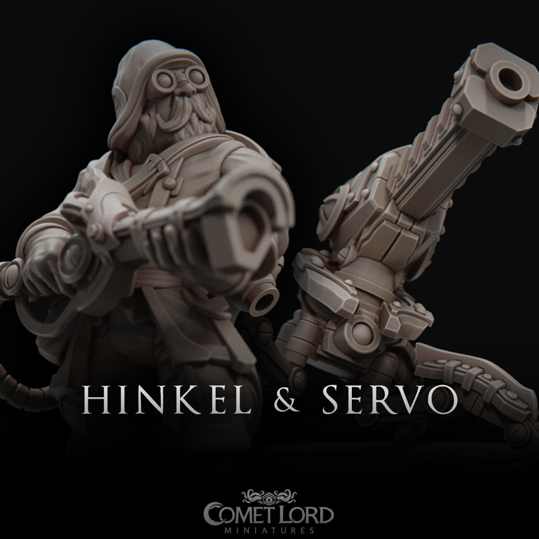 Hinkel & Servo, Gnomish Artificer & his mechanical companion - Digital Version