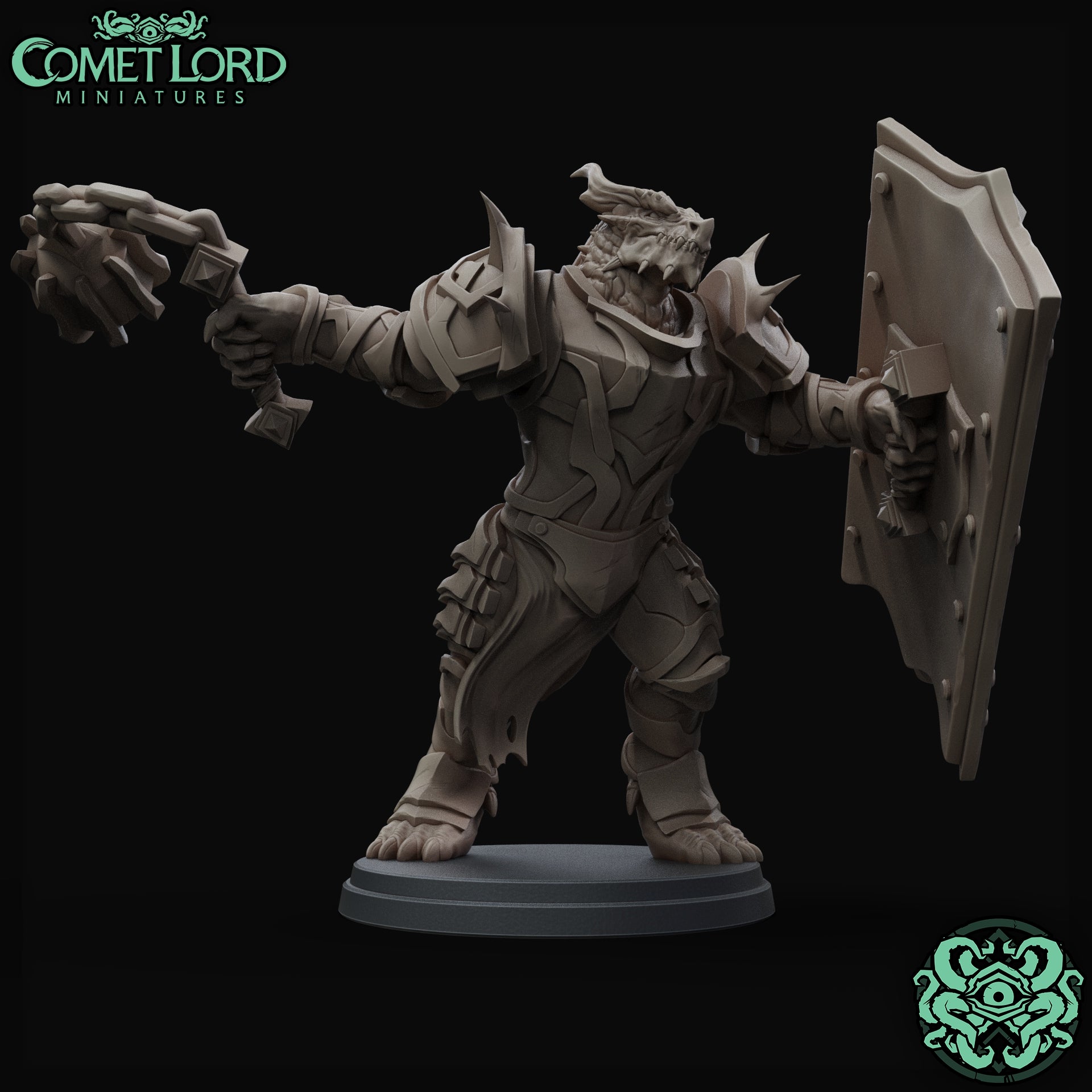 Vreth, The Dragonborn Hero - Digital Version - Comet Lord Miniatures